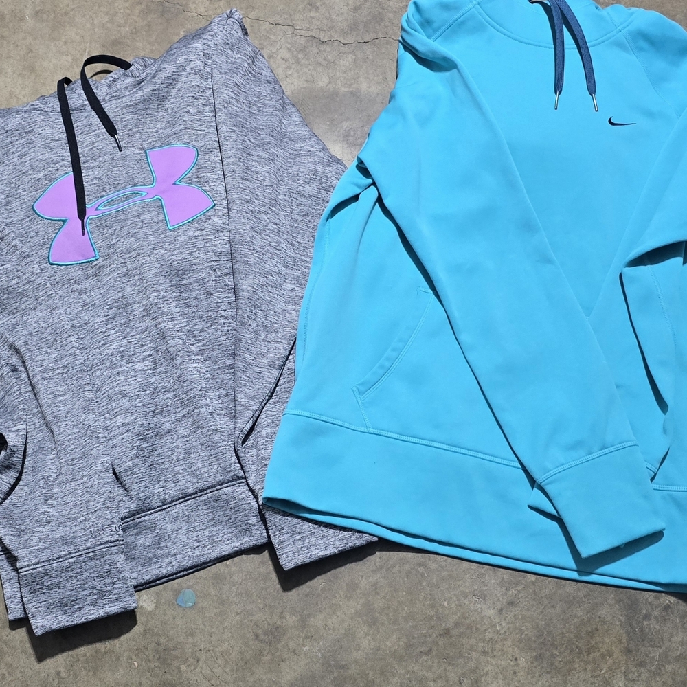Under Armour Gray and Blue Kids Hoodies